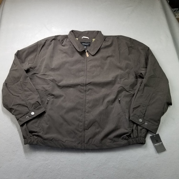 London Fog Mens Jacket Size 3X T Tall Dark Brown Lined Golf Lightweight - Picture 1 of 11